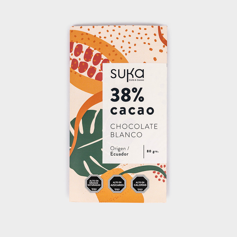 Chocolate Blanco / 38% Cacao / Barra 80gr