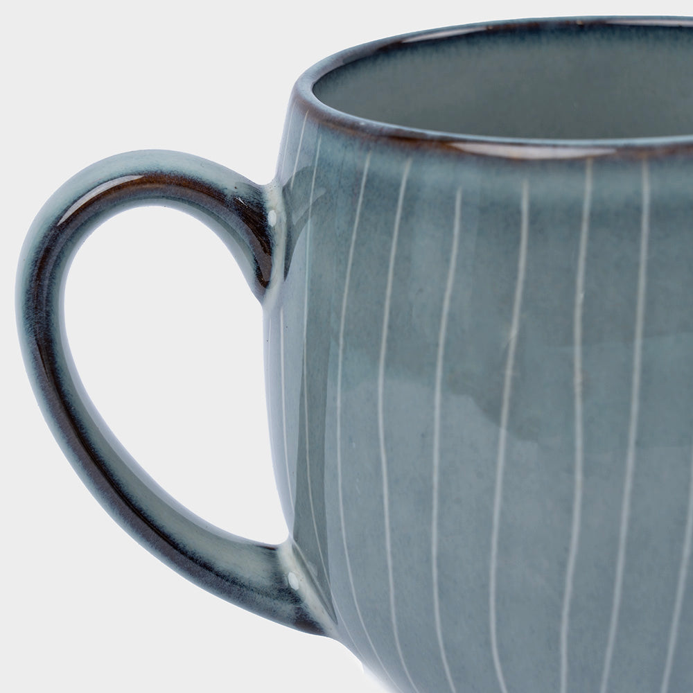 Taza Copán Celeste Rayada 450ml