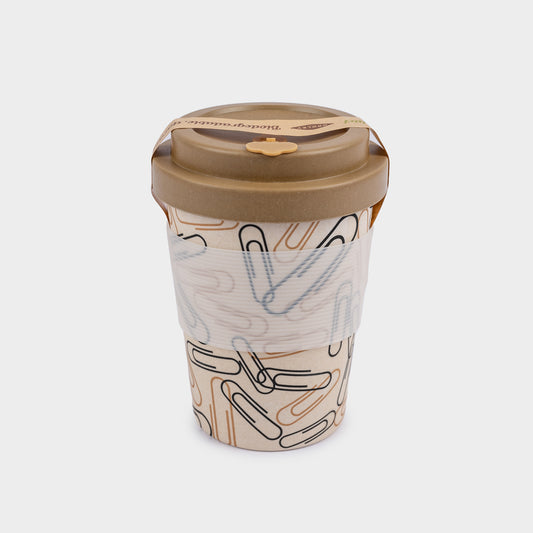 Tazas Mug de fibra de bambú de 350 ml Clip