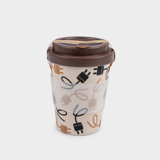 Tazas Mug de fibra de bambú de 350 ml Enchufes