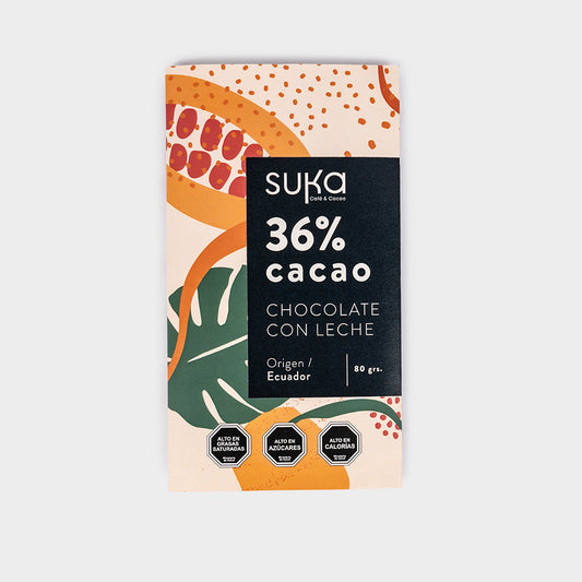 Chocolate Con Leche / 36% Cacao / Barra 80gr