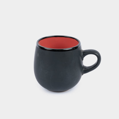 Taza Huila Negra Interior Rojo 250ml